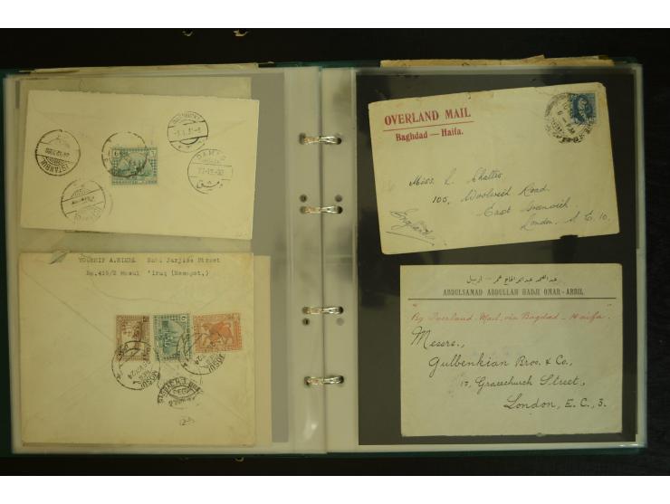 OVERLAND MAIL: 1902/33 (ca.), Sammlungsbestand von etwa 100 Briefen, meist aus dem Irak und Persien, dabei u.a. 16 Belege mit