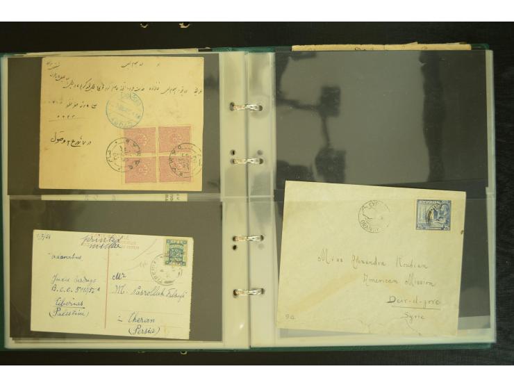 OVERLAND MAIL: 1902/33 (ca.), Sammlungsbestand von etwa 100 Briefen, meist aus dem Irak und Persien, dabei u.a. 16 Belege mit