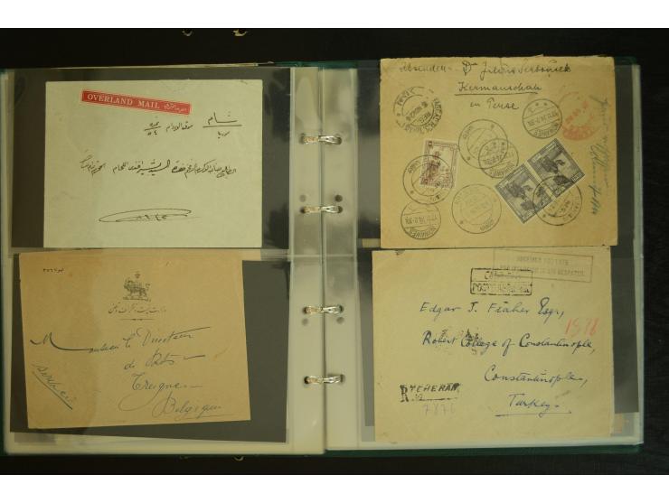 OVERLAND MAIL: 1902/33 (ca.), Sammlungsbestand von etwa 100 Briefen, meist aus dem Irak und Persien, dabei u.a. 16 Belege mit