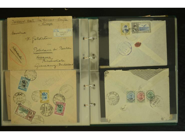 OVERLAND MAIL: 1902/33 (ca.), Sammlungsbestand von etwa 100 Briefen, meist aus dem Irak und Persien, dabei u.a. 16 Belege mit