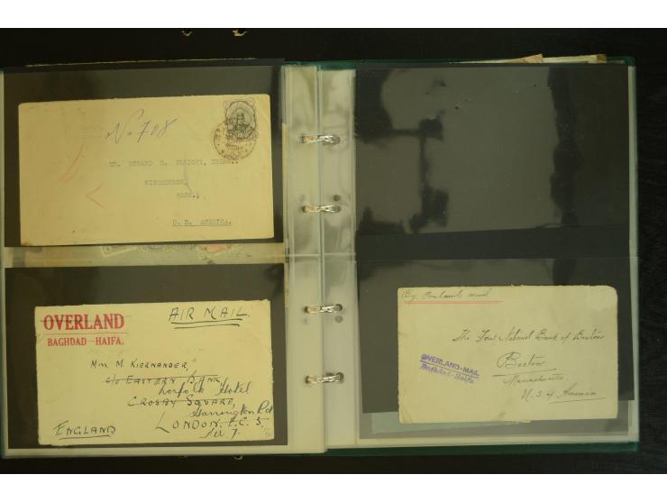 OVERLAND MAIL: 1902/33 (ca.), Sammlungsbestand von etwa 100 Briefen, meist aus dem Irak und Persien, dabei u.a. 16 Belege mit