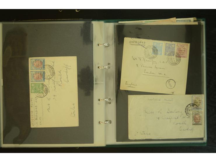 OVERLAND MAIL: 1902/33 (ca.), Sammlungsbestand von etwa 100 Briefen, meist aus dem Irak und Persien, dabei u.a. 16 Belege mit