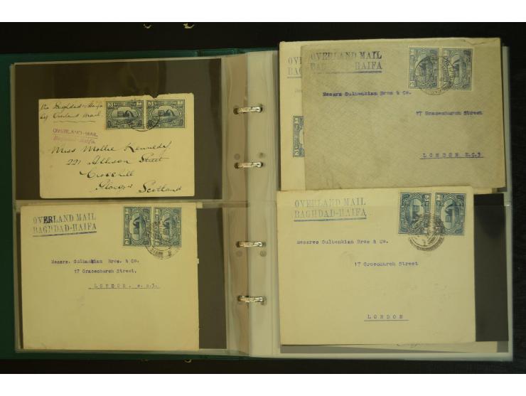 OVERLAND MAIL: 1902/33 (ca.), Sammlungsbestand von etwa 100 Briefen, meist aus dem Irak und Persien, dabei u.a. 16 Belege mit