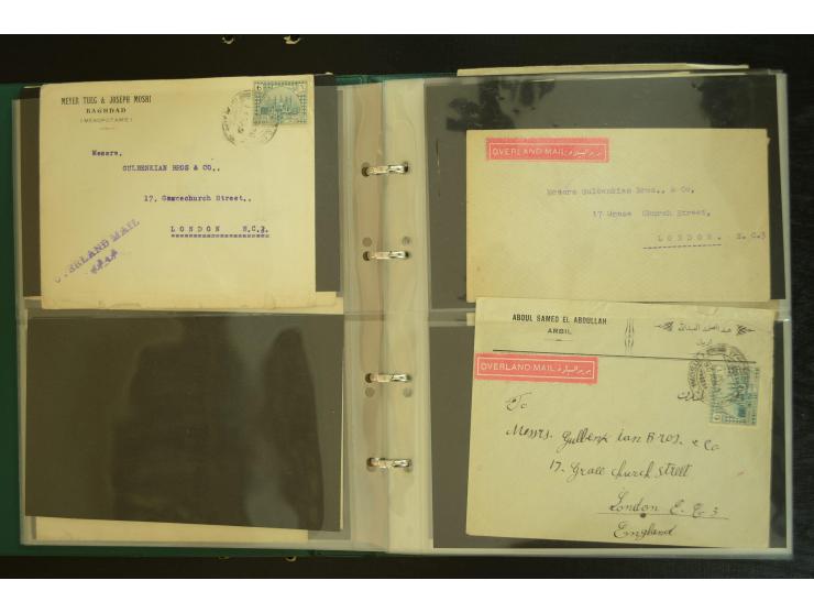 OVERLAND MAIL: 1902/33 (ca.), Sammlungsbestand von etwa 100 Briefen, meist aus dem Irak und Persien, dabei u.a. 16 Belege mit