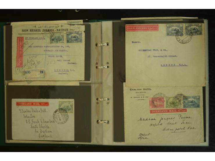 OVERLAND MAIL: 1902/33 (ca.), Sammlungsbestand von etwa 100 Briefen, meist aus dem Irak und Persien, dabei u.a. 16 Belege mit