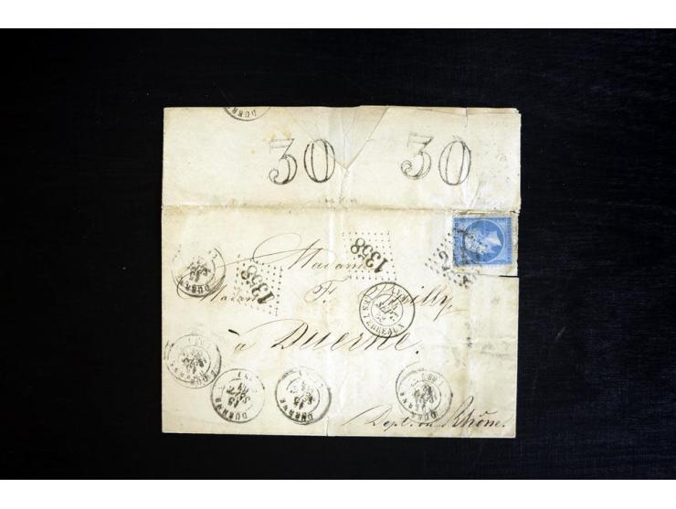 1851/75 (ca.), kleine Bartie Briefe und ein Briefstück, meist Frankreich (dabei Brief mit Nr. 1 und 5)