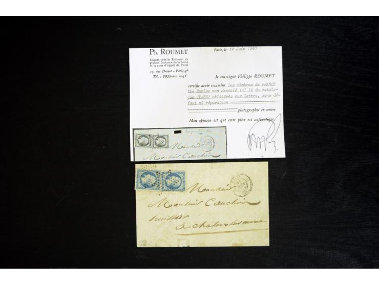 1851/75 (ca.), kleine Bartie Briefe und ein Briefstück, meist Frankreich (dabei Brief mit Nr. 1 und 5)