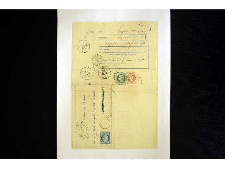 1851/75 (ca.), kleine Bartie Briefe und ein Briefstück, meist Frankreich (dabei Brief mit Nr. 1 und 5)