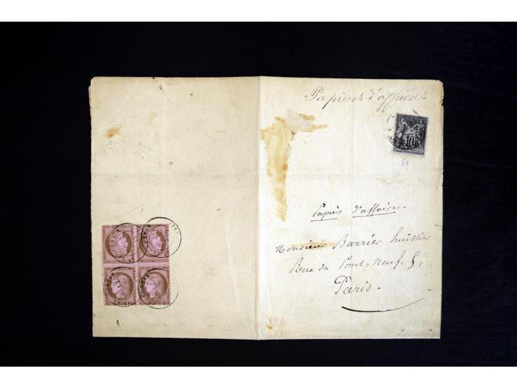 1851/75 (ca.), kleine Bartie Briefe und ein Briefstück, meist Frankreich (dabei Brief mit Nr. 1 und 5)