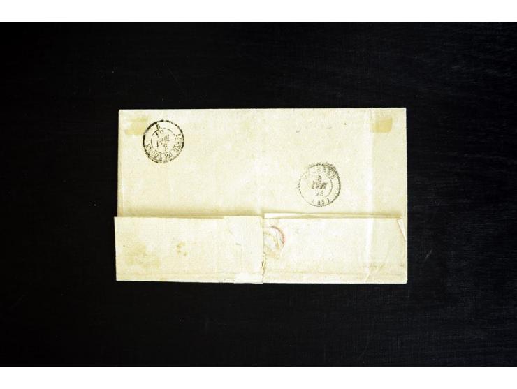 1851/75 (ca.), kleine Bartie Briefe und ein Briefstück, meist Frankreich (dabei Brief mit Nr. 1 und 5)