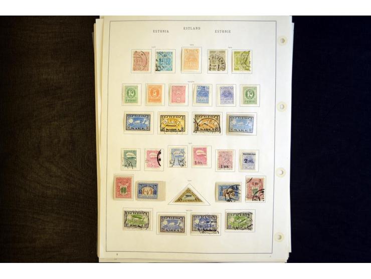 1918/40, ungebrauchte und gestempelte Sammlungen Estland, Lettland und Litauen, dabei bessere Ausgaben wie Litauen Mi.-Nr. 15
