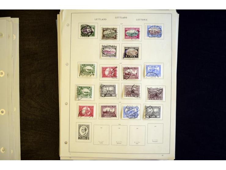 1918/40, ungebrauchte und gestempelte Sammlungen Estland, Lettland und Litauen, dabei bessere Ausgaben wie Litauen Mi.-Nr. 15