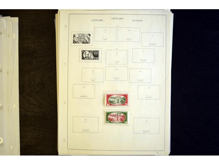 1918/40, ungebrauchte und gestempelte Sammlungen Estland, Lettland und Litauen, dabei bessere Ausgaben wie Litauen Mi.-Nr. 15