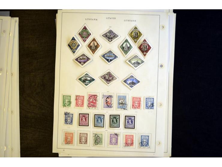 1918/40, ungebrauchte und gestempelte Sammlungen Estland, Lettland und Litauen, dabei bessere Ausgaben wie Litauen Mi.-Nr. 15