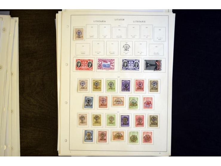 1918/40, ungebrauchte und gestempelte Sammlungen Estland, Lettland und Litauen, dabei bessere Ausgaben wie Litauen Mi.-Nr. 15