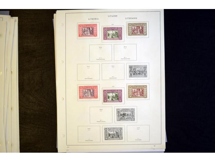 1918/40, ungebrauchte und gestempelte Sammlungen Estland, Lettland und Litauen, dabei bessere Ausgaben wie Litauen Mi.-Nr. 15