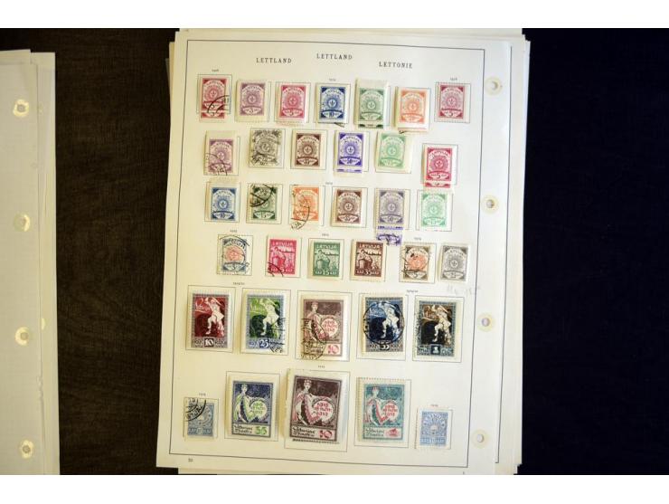 1918/40, ungebrauchte und gestempelte Sammlungen Estland, Lettland und Litauen, dabei bessere Ausgaben wie Litauen Mi.-Nr. 15