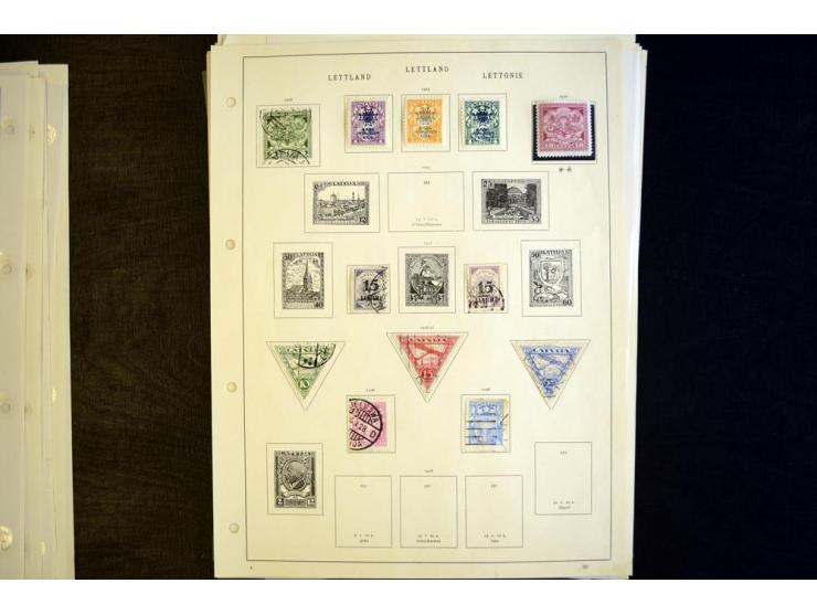 1918/40, ungebrauchte und gestempelte Sammlungen Estland, Lettland und Litauen, dabei bessere Ausgaben wie Litauen Mi.-Nr. 15