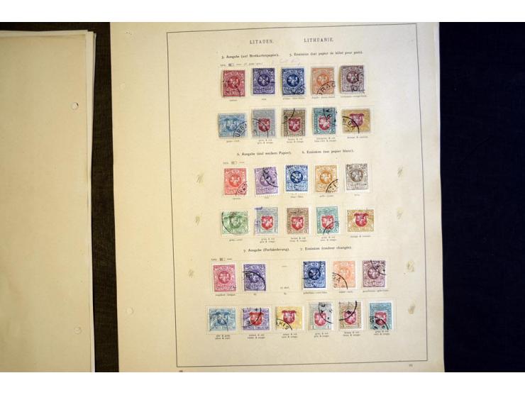 1918/40, hauptsächlich gestempelte Sammlung mit einigen besseren Ausgaben, dabei u.a. Litauen Mi.-Nr. 1-2 gestempelt, gute Er
