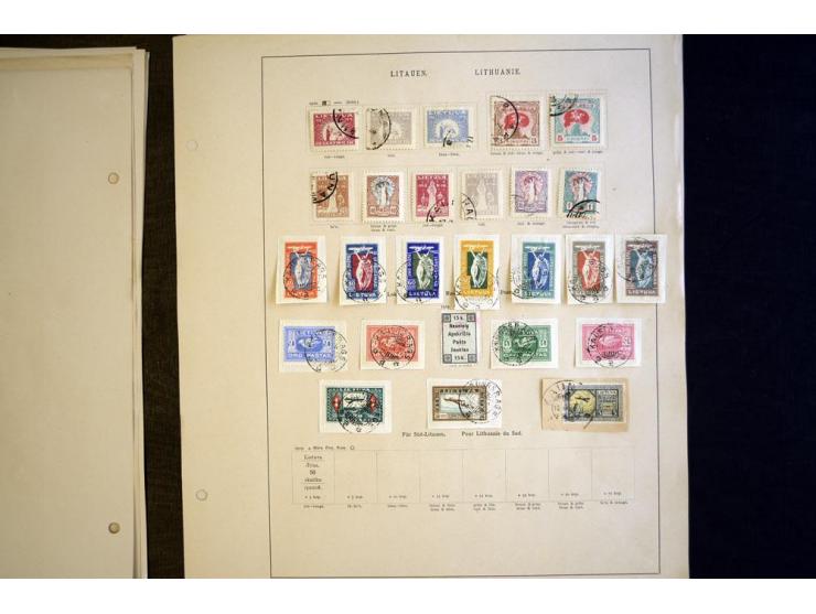 1918/40, hauptsächlich gestempelte Sammlung mit einigen besseren Ausgaben, dabei u.a. Litauen Mi.-Nr. 1-2 gestempelt, gute Er