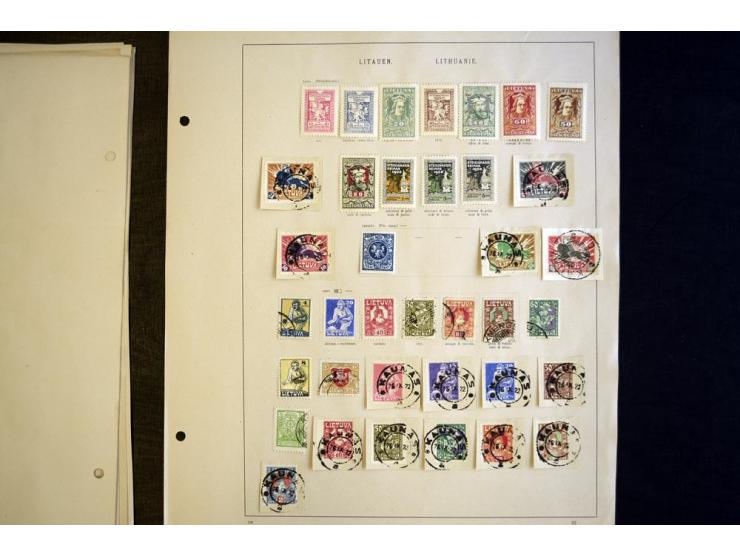1918/40, hauptsächlich gestempelte Sammlung mit einigen besseren Ausgaben, dabei u.a. Litauen Mi.-Nr. 1-2 gestempelt, gute Er