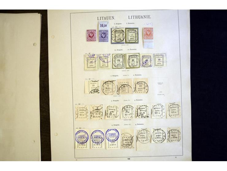 1918/40, hauptsächlich gestempelte Sammlung mit einigen besseren Ausgaben, dabei u.a. Litauen Mi.-Nr. 1-2 gestempelt, gute Er