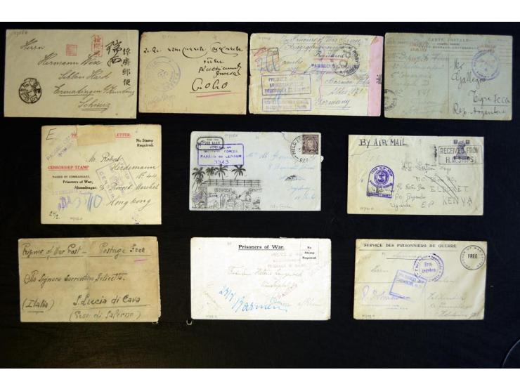 1914/1945, Partie mit 30 Briefen und Karten "Zensurpost- und KGF-Briefpost I. und II. WK.", dabei KGF-Post Kiautschou, Retour
