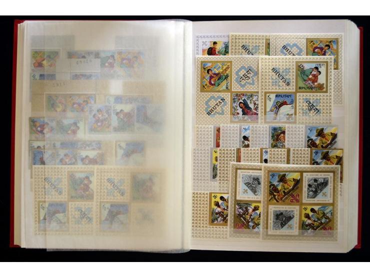PFADFINDER (SCOUTS): 1918/83 (ca.), fast ausschließlich postfrische, sehr reichhaltige Sammlung, dabei Blocks, Gold- und Silb