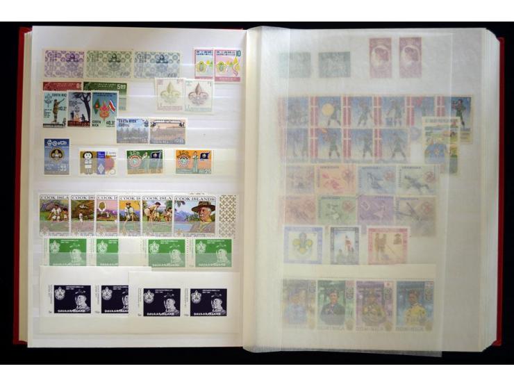 PFADFINDER (SCOUTS): 1918/83 (ca.), fast ausschließlich postfrische, sehr reichhaltige Sammlung, dabei Blocks, Gold- und Silb