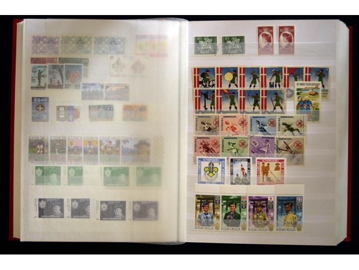 PFADFINDER (SCOUTS): 1918/83 (ca.), fast ausschließlich postfrische, sehr reichhaltige Sammlung, dabei Blocks, Gold- und Silb