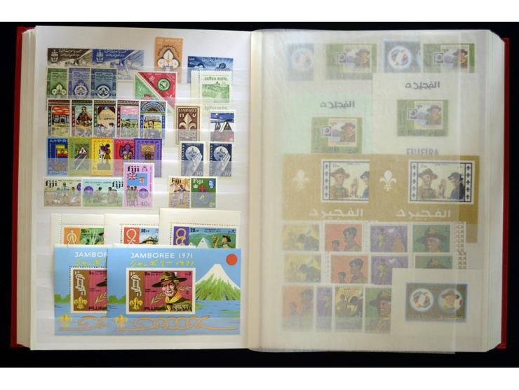 PFADFINDER (SCOUTS): 1918/83 (ca.), fast ausschließlich postfrische, sehr reichhaltige Sammlung, dabei Blocks, Gold- und Silb
