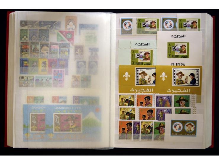 PFADFINDER (SCOUTS): 1918/83 (ca.), fast ausschließlich postfrische, sehr reichhaltige Sammlung, dabei Blocks, Gold- und Silb