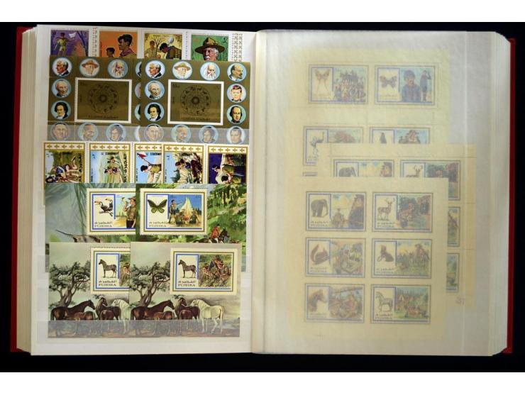 PFADFINDER (SCOUTS): 1918/83 (ca.), fast ausschließlich postfrische, sehr reichhaltige Sammlung, dabei Blocks, Gold- und Silb