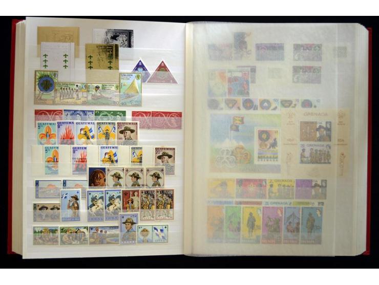 PFADFINDER (SCOUTS): 1918/83 (ca.), fast ausschließlich postfrische, sehr reichhaltige Sammlung, dabei Blocks, Gold- und Silb