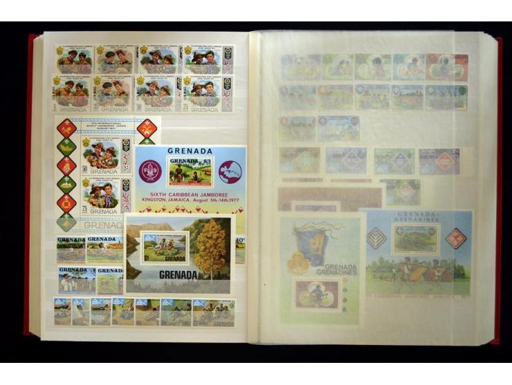 PFADFINDER (SCOUTS): 1918/83 (ca.), fast ausschließlich postfrische, sehr reichhaltige Sammlung, dabei Blocks, Gold- und Silb