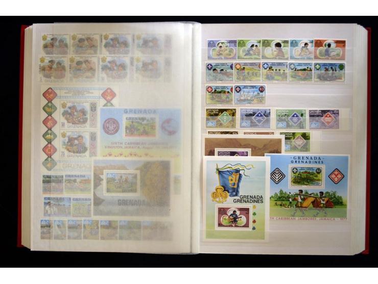 PFADFINDER (SCOUTS): 1918/83 (ca.), fast ausschließlich postfrische, sehr reichhaltige Sammlung, dabei Blocks, Gold- und Silb