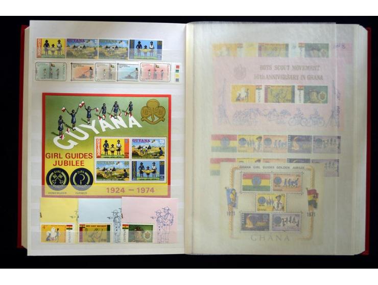 PFADFINDER (SCOUTS): 1918/83 (ca.), fast ausschließlich postfrische, sehr reichhaltige Sammlung, dabei Blocks, Gold- und Silb