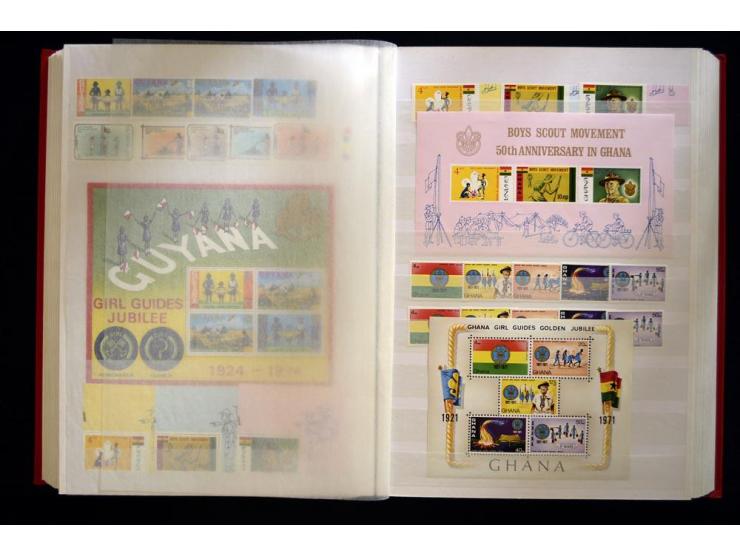 PFADFINDER (SCOUTS): 1918/83 (ca.), fast ausschließlich postfrische, sehr reichhaltige Sammlung, dabei Blocks, Gold- und Silb