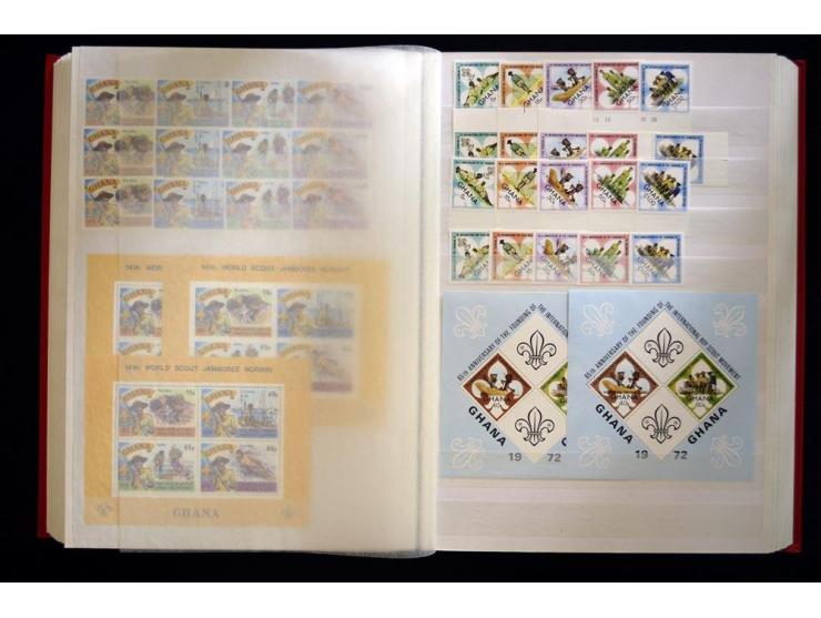 PFADFINDER (SCOUTS): 1918/83 (ca.), fast ausschließlich postfrische, sehr reichhaltige Sammlung, dabei Blocks, Gold- und Silb