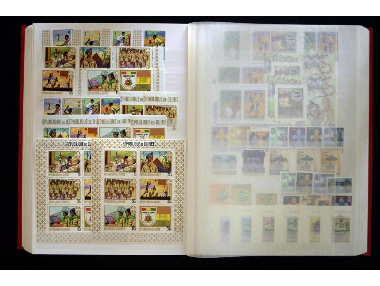 PFADFINDER (SCOUTS): 1918/83 (ca.), fast ausschließlich postfrische, sehr reichhaltige Sammlung, dabei Blocks, Gold- und Silb
