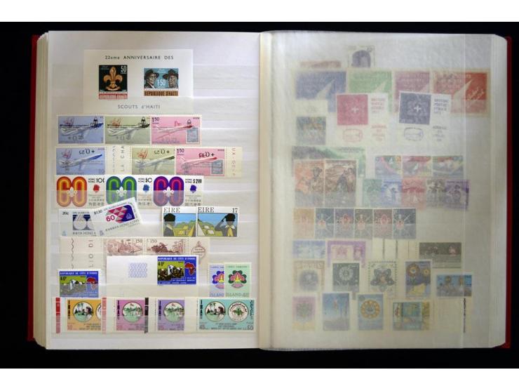 PFADFINDER (SCOUTS): 1918/83 (ca.), fast ausschließlich postfrische, sehr reichhaltige Sammlung, dabei Blocks, Gold- und Silb