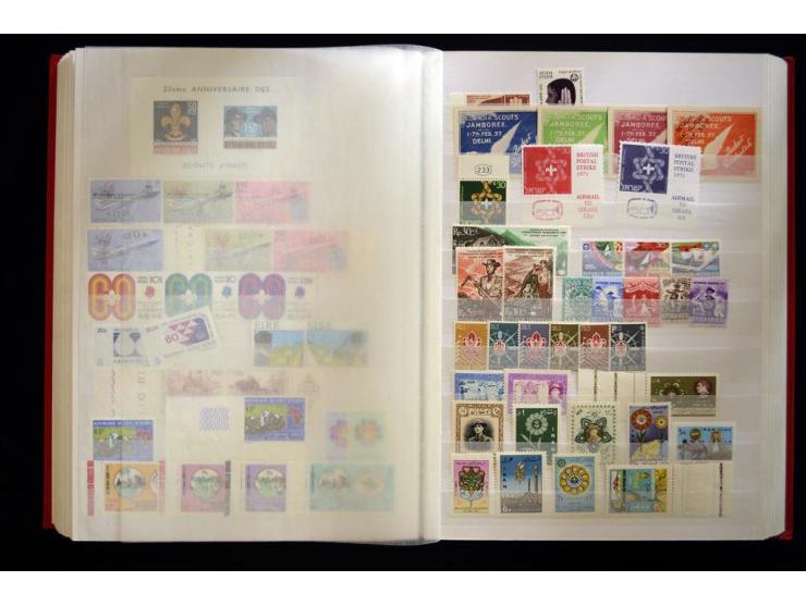 PFADFINDER (SCOUTS): 1918/83 (ca.), fast ausschließlich postfrische, sehr reichhaltige Sammlung, dabei Blocks, Gold- und Silb