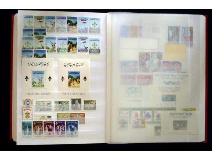 PFADFINDER (SCOUTS): 1918/83 (ca.), fast ausschließlich postfrische, sehr reichhaltige Sammlung, dabei Blocks, Gold- und Silb