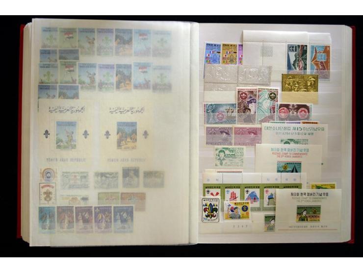 PFADFINDER (SCOUTS): 1918/83 (ca.), fast ausschließlich postfrische, sehr reichhaltige Sammlung, dabei Blocks, Gold- und Silb