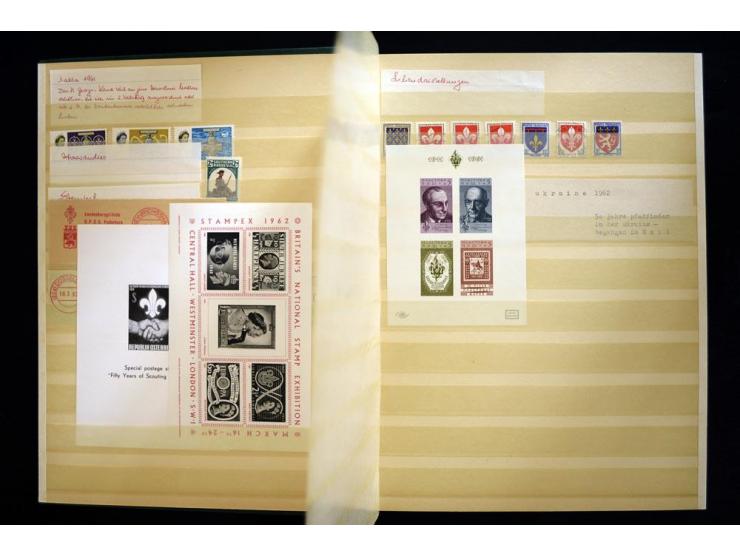 PFADFINDER (SCOUTS): 1918/83 (ca.), fast ausschließlich postfrische, sehr reichhaltige Sammlung, dabei Blocks, Gold- und Silb