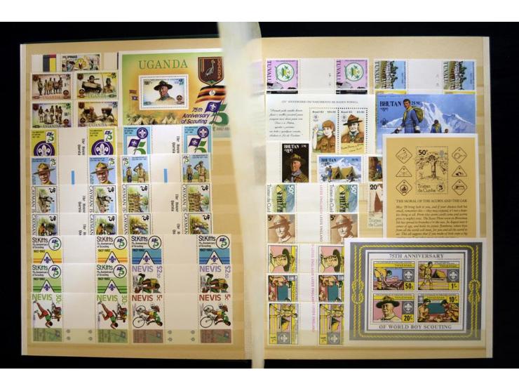 PFADFINDER (SCOUTS): 1918/83 (ca.), fast ausschließlich postfrische, sehr reichhaltige Sammlung, dabei Blocks, Gold- und Silb
