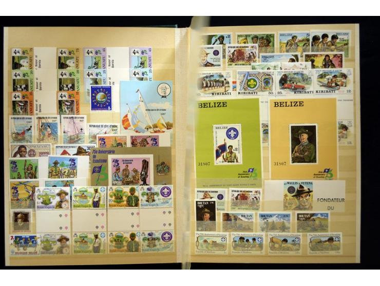 PFADFINDER (SCOUTS): 1918/83 (ca.), fast ausschließlich postfrische, sehr reichhaltige Sammlung, dabei Blocks, Gold- und Silb