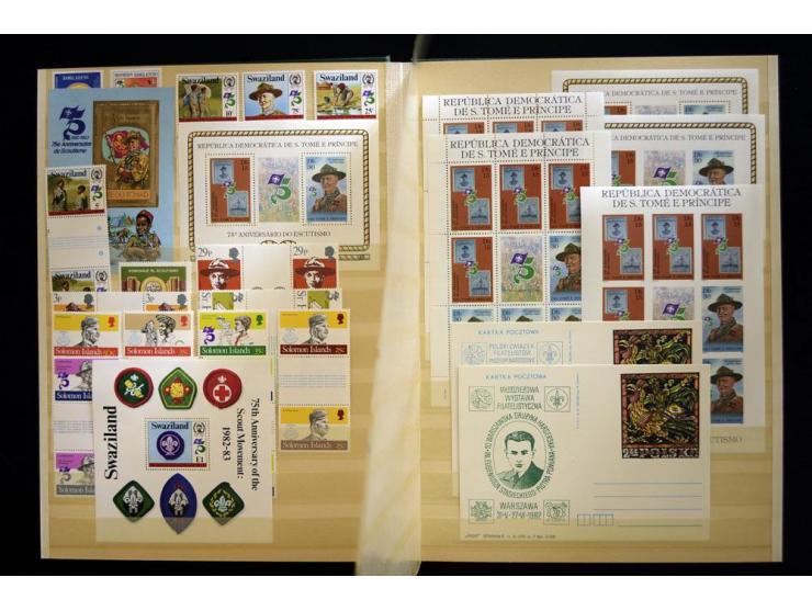PFADFINDER (SCOUTS): 1918/83 (ca.), fast ausschließlich postfrische, sehr reichhaltige Sammlung, dabei Blocks, Gold- und Silb