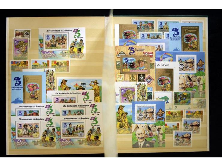 PFADFINDER (SCOUTS): 1918/83 (ca.), fast ausschließlich postfrische, sehr reichhaltige Sammlung, dabei Blocks, Gold- und Silb