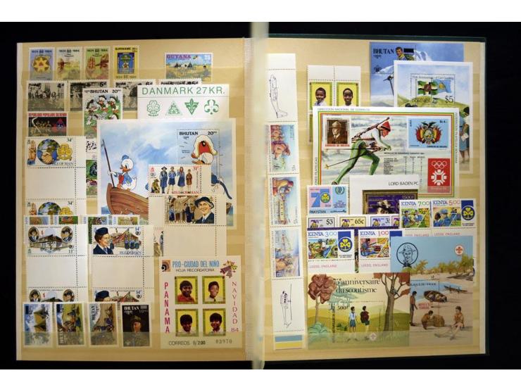 PFADFINDER (SCOUTS): 1918/83 (ca.), fast ausschließlich postfrische, sehr reichhaltige Sammlung, dabei Blocks, Gold- und Silb